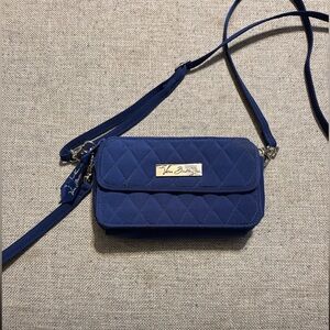 Vera Bradley Quilted Crossbody in Navy Blue